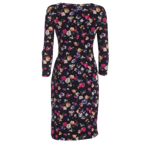 LAUREN RALPH LAUREN Cleora Front Twist Sheath Dress V-Neck 3/4 Sleeve NWT - Picture 6 of 12